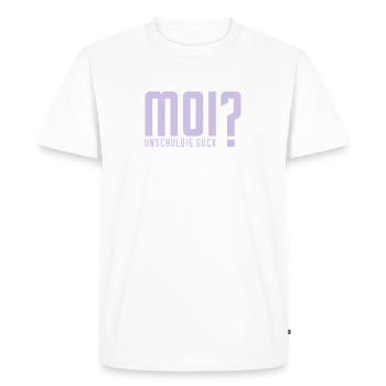 MOI? peep innocent - T-shirt Premium bio Homme - blanc - Devant - Nico (187cm)