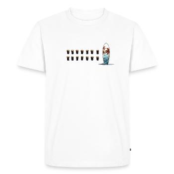 14 Pints of Stout and a Surfboard - Men's Premium Organic T-Shirt - white - Front - Nico (187cm)