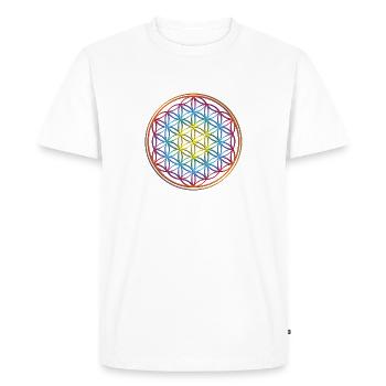 flower of life - Men's Premium Organic T-Shirt - white - Front - Nico (187cm)