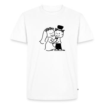 Brautpaar - T-shirt Premium bio Homme - blanc - Devant - Nico (187cm)