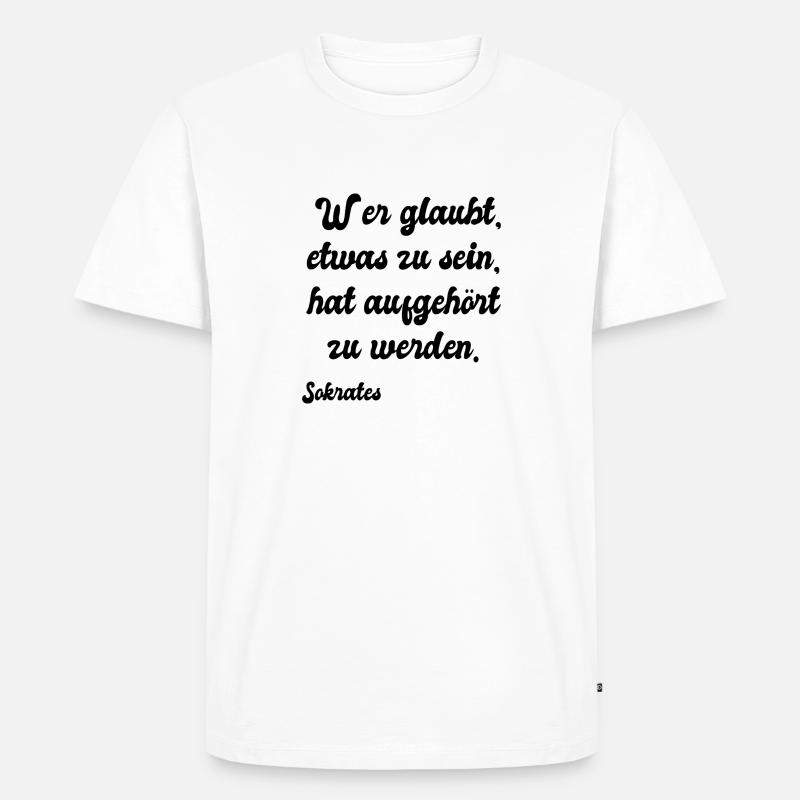 Statement! - Männer Premium Bio T-Shirt - Weiß