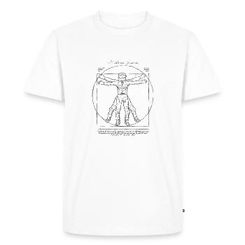 Bikerus vitruvian - T-shirt Premium bio Homme - blanc - Devant - Nico (187cm)