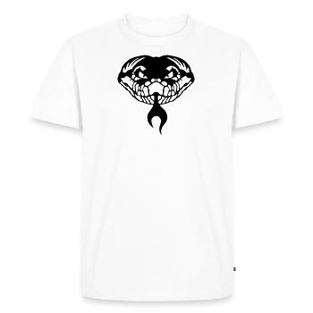 serpent tribal langue vipere 12 - T-shirt Premium bio Homme - blanc - Devant - Nico (187cm)