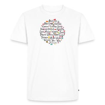 girly ABC book / abécédaire girly - T-shirt Premium bio Homme - blanc - Devant - Nico (187cm)