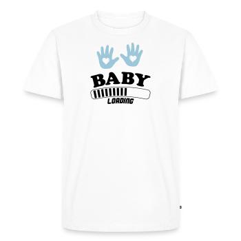 bébé loading - T-shirt Premium bio Homme - blanc - Devant - Nico (187cm)
