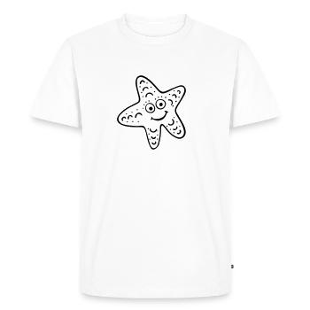 étoile de mer - T-shirt Premium bio Homme - blanc - Devant - Nico (187cm)
