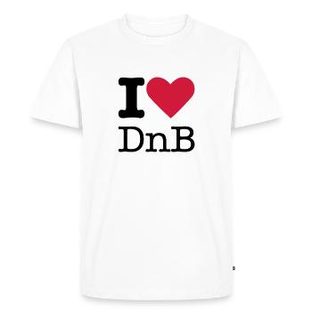 J'aime DnB - T-shirt Premium bio Homme - blanc - Devant - Nico (187cm)