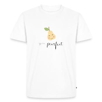 Poire, sort - T-shirt Premium bio Homme - blanc - Devant - Nico (187cm)