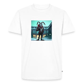 Krampus on the campus - Men's Premium Organic T-Shirt - white - Front - Nico (187cm)