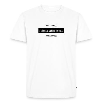 Teufelsintervall - Männer Premium Bio T-Shirt - Weiß - Vorne - Nico (187cm)