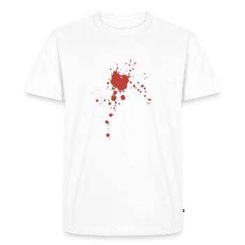 Sang déguisement Halloween sang Splatter costume - T-shirt Premium bio Homme - blanc - Devant - Nico (187cm)