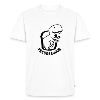 Prégosaurus dino - T-shirt Premium bio Homme - blanc - Devant - Nico (187cm)