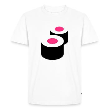 Sushi - T-shirt Premium bio Homme - blanc - Devant - Nico (187cm)