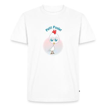 Petit Poulet - T-shirt Premium bio Homme - blanc - Devant - Nico (187cm)