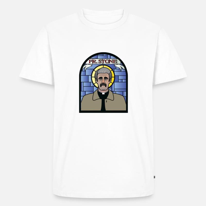 Pater Ted - Männer Premium Bio T-Shirt - Weiß