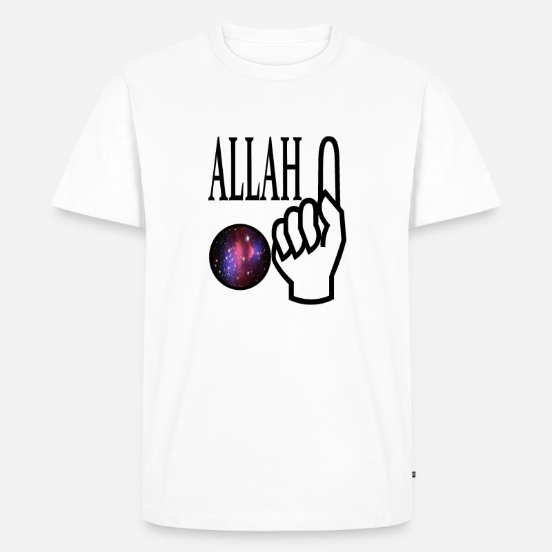Gott gibt es Allah - Männer Premium Bio T-Shirt - Weiß