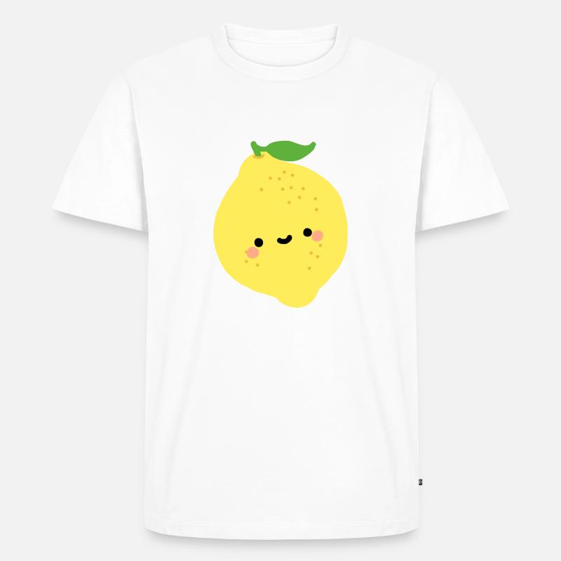 lemon - Männer Premium Bio T-Shirt - Weiß