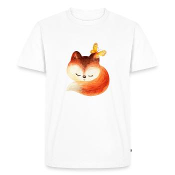 Fox foxes foxy forest animal cute red fox cute - Men's Premium Organic T-Shirt - white - Front - Nico (187cm)