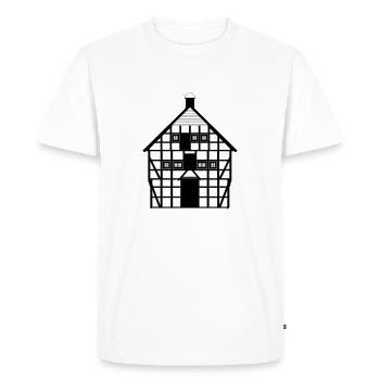 Half-timbered house - Men's Premium Organic T-Shirt - white - Front - Nico (187cm)