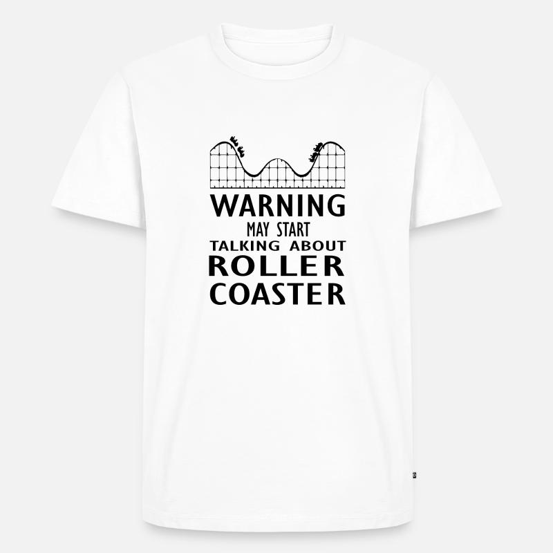 Rollercoaster Achterbahn - Männer Premium Bio T-Shirt - Weiß