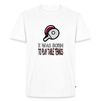 Play table tennis Table tennis Gift idea - Men's Premium Organic T-Shirt - white - Front - Nico (187cm)