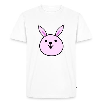 Mignon lapin rose - T-shirt Premium bio Homme - blanc - Devant - Nico (187cm)