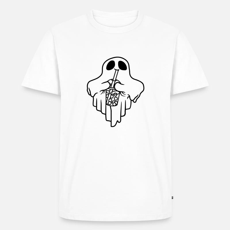 Geist Booba Bubble Tea - Männer Premium Bio T-Shirt - Weiß