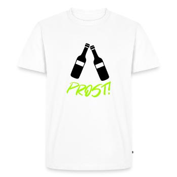 Applaudissements de la bière - T-shirt Premium bio Homme - blanc - Devant - Nico (187cm)