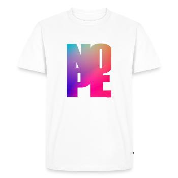 NOPE - don't be a yes sayer! - Men's Premium Organic T-Shirt - white - Front - Nico (187cm)