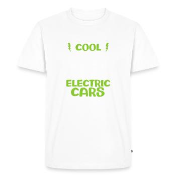 Cool dads drive electric car funny gift ecologic - T-shirt Premium bio Homme - blanc - Devant - Nico (187cm)