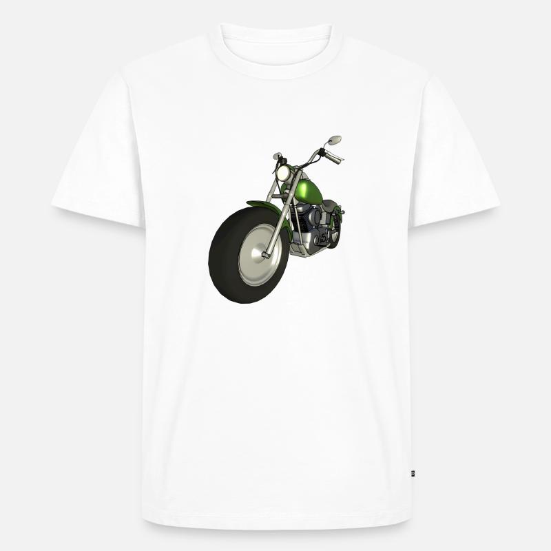 motorrad - Männer Premium Bio T-Shirt - Weiß