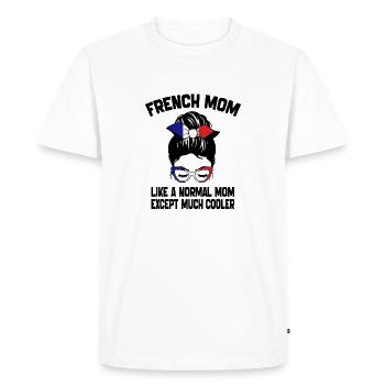 French Mom Like A Normal Mom Mother's Day 2024 - T-shirt Premium bio Homme - blanc - Devant - Nico (187cm)