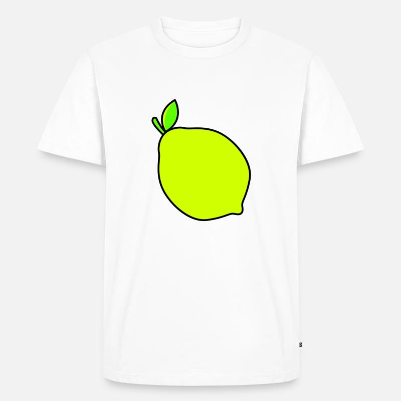 zitrone - Männer Premium Bio T-Shirt - Weiß