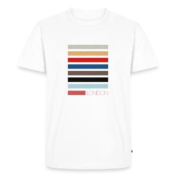 Toutes les couleurs - Londres - T-shirt Premium bio Homme - blanc - Devant - Nico (187cm)