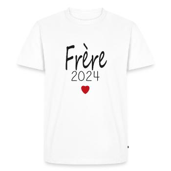 brother - future brother 2024 - Men's Premium Organic T-Shirt - white - Front - Nico (187cm)