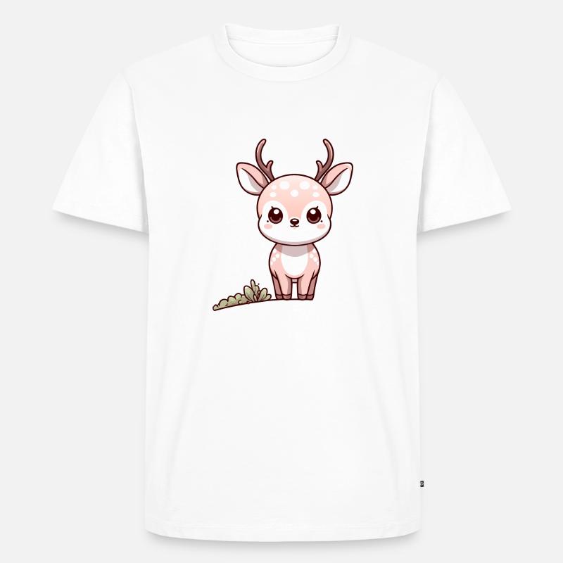 Reh - Männer Premium Bio T-Shirt - Weiß