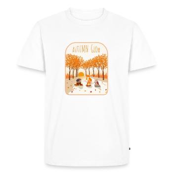 Autumn Glow Woodland Gathering - Men's Premium Organic T-Shirt - white - Front - Nico (187cm)
