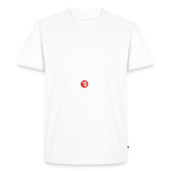 Vintage 70s 1970s - T-shirt Premium bio Homme - blanc - Devant - Nico (187cm)