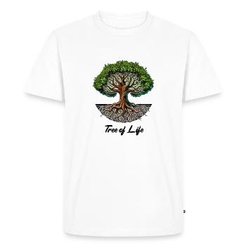 Arbre de vie - T-shirt Premium bio Homme - blanc - Devant - Nico (187cm)