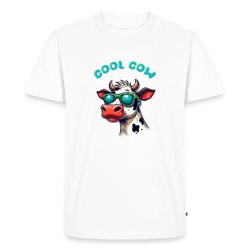 cow sunglasses cow - Men's Premium Organic T-Shirt - white - Front - Nico (187cm)