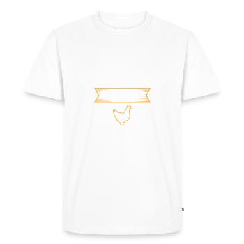 Papa poule humour fte des pres - T-shirt Premium bio Homme - blanc - Devant - Nico (187cm)