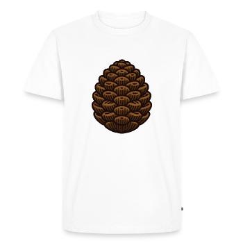 Pine cone - Men's Premium Organic T-Shirt - white - Front - Nico (187cm)