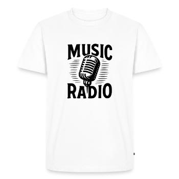 Music Radio - Men's Premium Organic T-Shirt - white - Front - Nico (187cm)