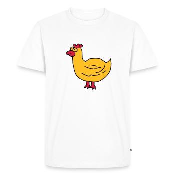 Poulet - T-shirt Premium bio Homme - blanc - Devant - Nico (187cm)