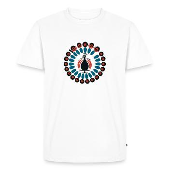 AfroPeacock (no2) - Men's Premium Organic T-Shirt - white - Front - Nico (187cm)