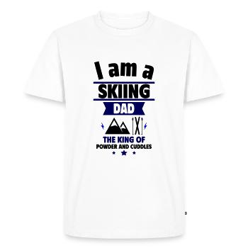 I'm a skier dad: Father's Day gift - Men's Premium Organic T-Shirt - white - Front - Nico (187cm)