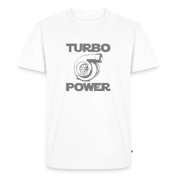 Réglage de la puissance turbo - T-shirt Premium bio Homme - blanc - Devant - Nico (187cm)
