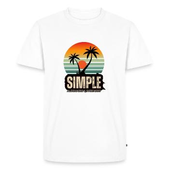 Coucher de soleil 4 - T-shirt Premium bio Homme - blanc - Devant - Nico (187cm)