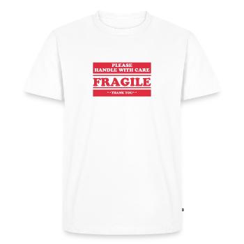 fragile - T-shirt Premium bio Homme - blanc - Devant - Nico (187cm)