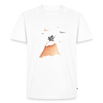 Traveling Elephant - Men's Premium Organic T-Shirt - white - Front - Nico (187cm)